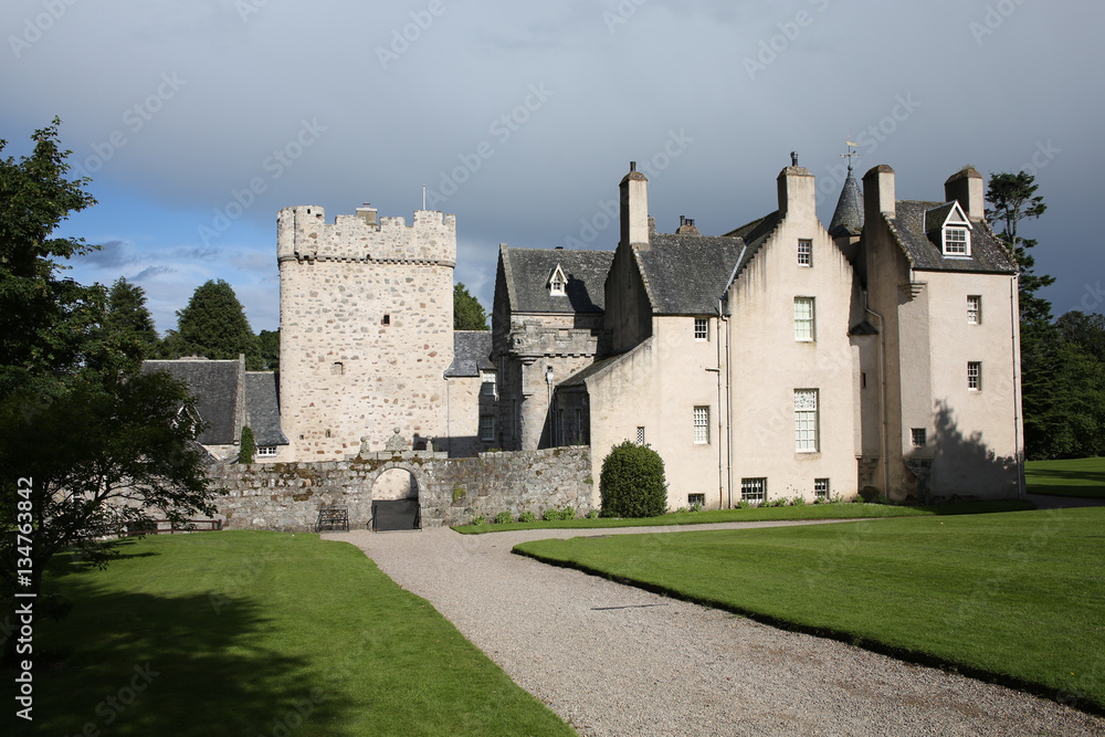 The historic Drum Castle in Scotland The historic Drum Castle in Scotland
