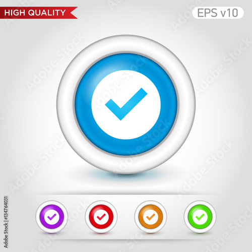 Free Download Colored icon or button of check symbol with background - GFXLoad
