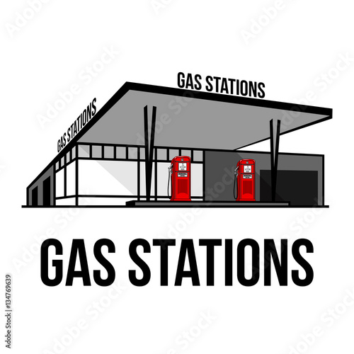 vintage gas stations