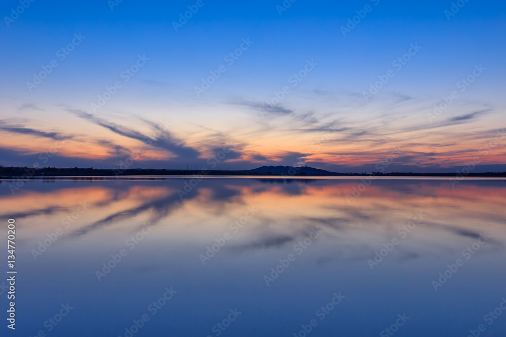 sunet over lake sunet over lake
