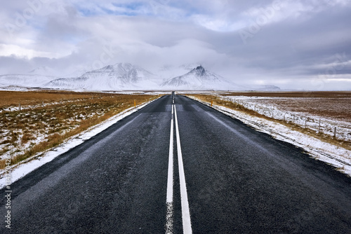 Beautiful ladnscape of highway at Iceland