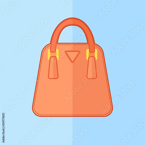 Woman fashionable bag vector icon