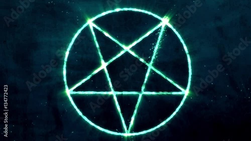 4K Inverted Pentagram Symbol Animation photo