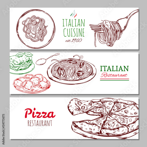 Italian Restaraunt Horizontal Banners