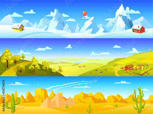 Colorful Landscape Horizontal Banners
