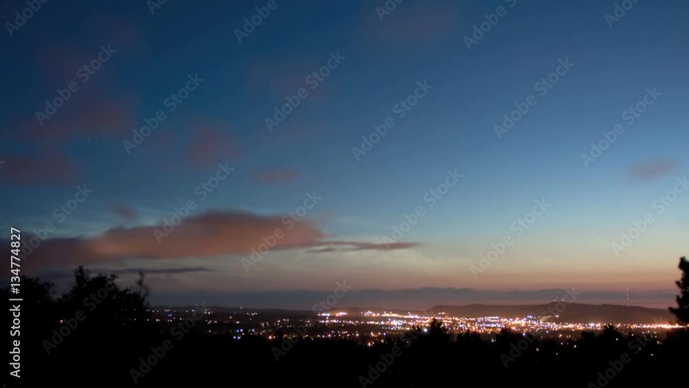 Rare Polar Noctilucent Clouds Seen on Horizon from South Dakota Rare Polar Noctilucent Clouds Seen on Horizon from South Dakota