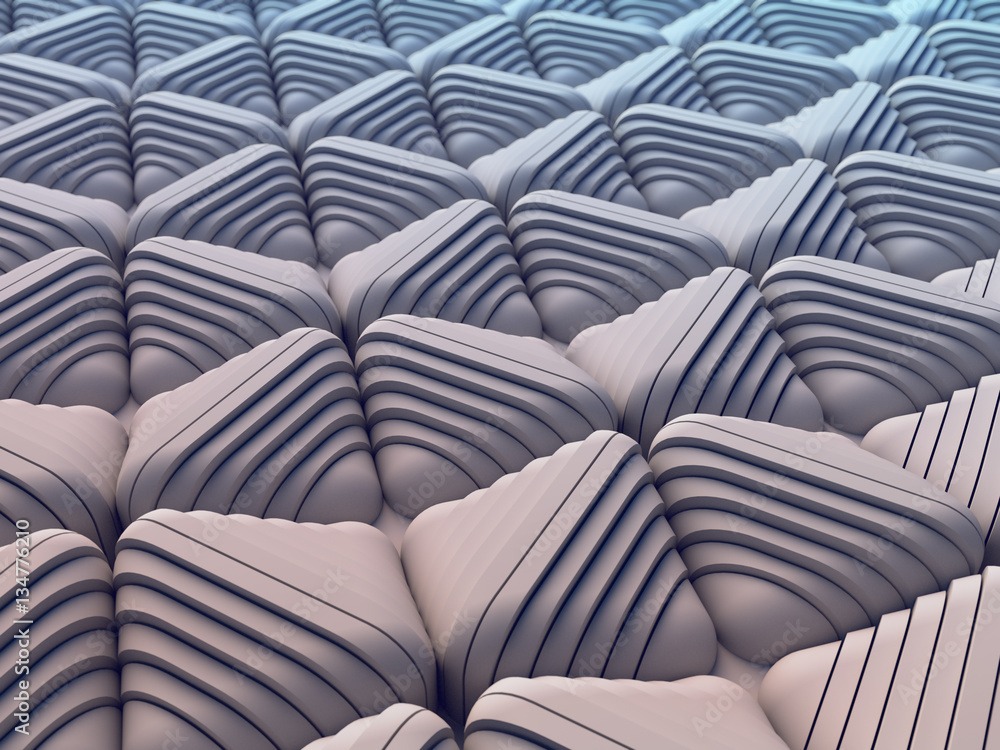 Fototapeta premium White abstract surface pattern. 3d rendering