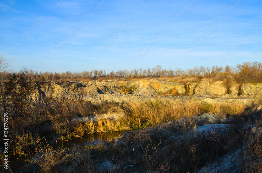 Beautiful view on a granite quarry, Kremenchug, Ukraine Beautiful view on a granite quarry, Kremenchug, Ukraine