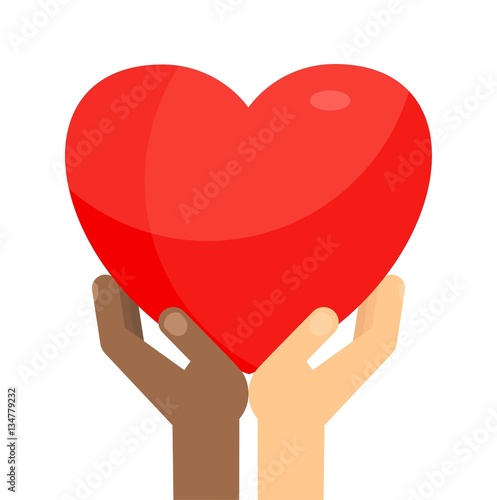 black white hand holding heart