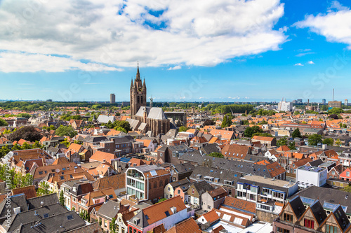 Panoramic view of Delft