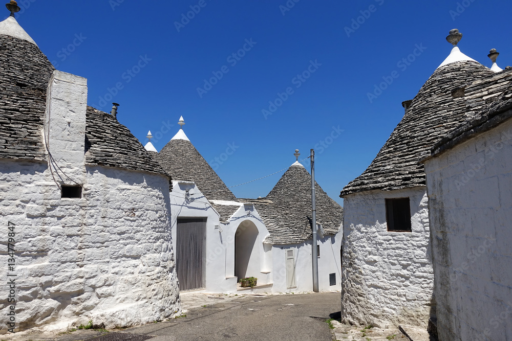 Traditional trulli houses in Alberobello, Puglia