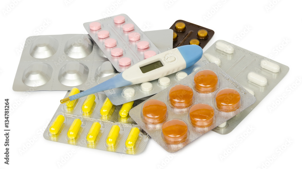 Set of medications for a quick recovery and sustain life. Isolat Set of medications for a quick recovery and sustain life. Isolat