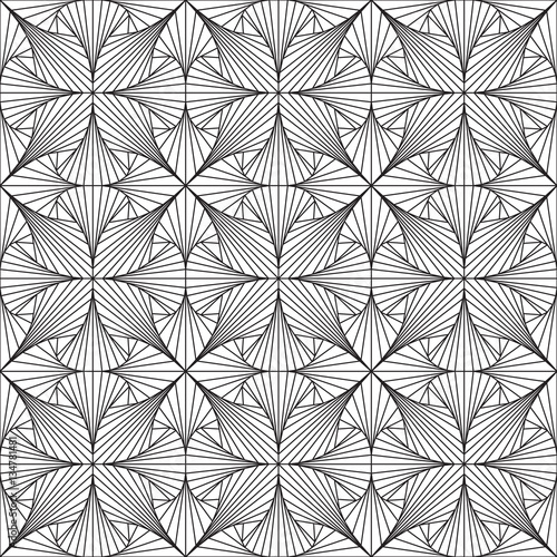 Thin line seamless geometric vector pattern