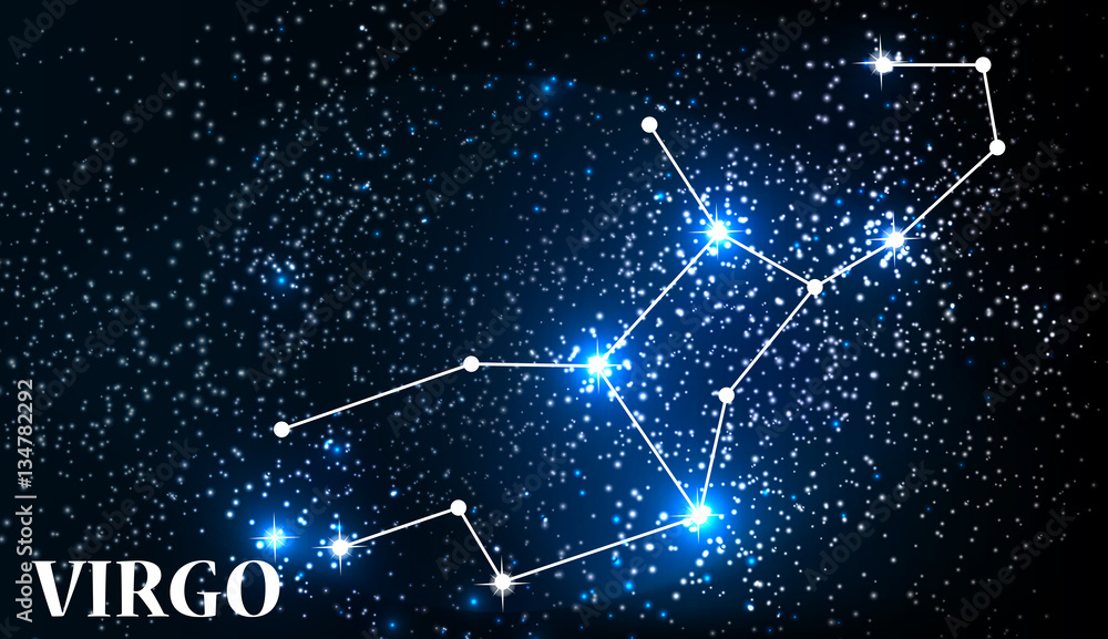 Symbol Virgo Zodiac Sign. Vector Illustration.