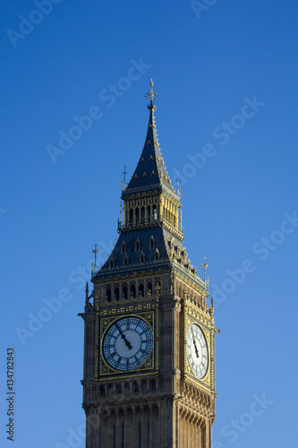 Big Ben sous le soleil en gros plan, Londres