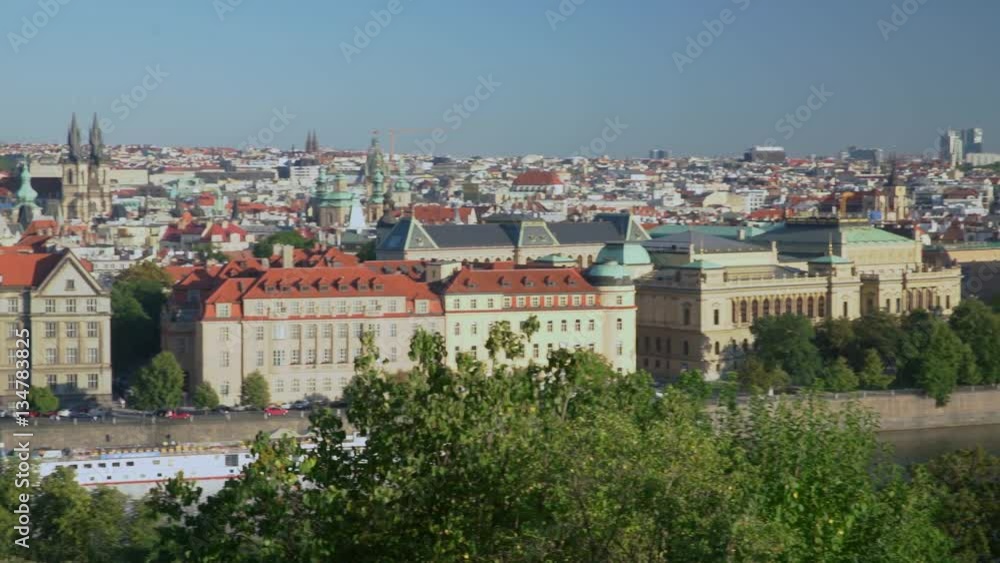 Panoramic view Vltava river from Letn Park, Prague, Czech Republic Panoramic view Vltava river from Letn Park, Prague, Czech Republic