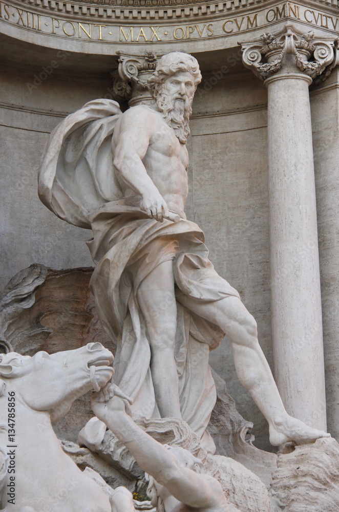 Obraz premium Statue de la fontaine de Trevi à Rome, Italie