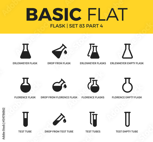 Basic set of flask icons