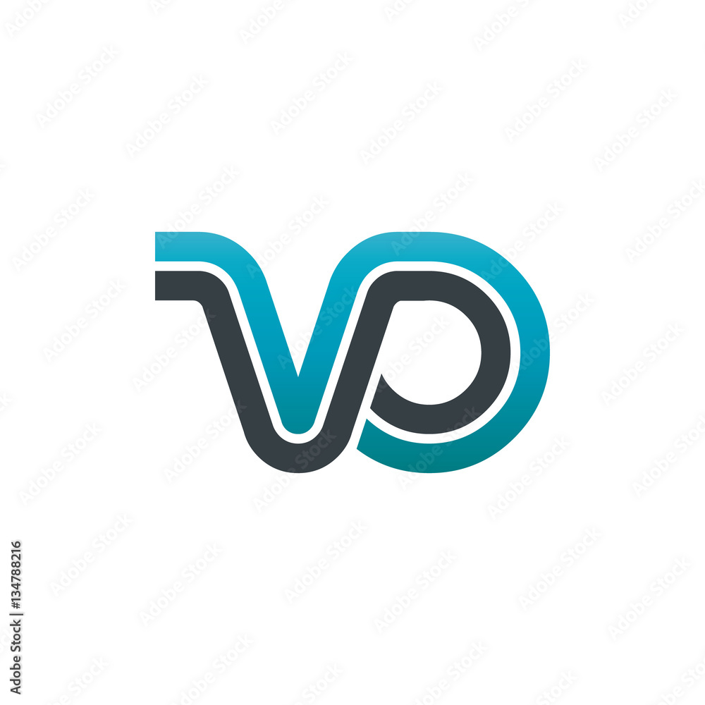 Initial Letter VO Linked Design Logo Initial Letter VO Linked Design Logo