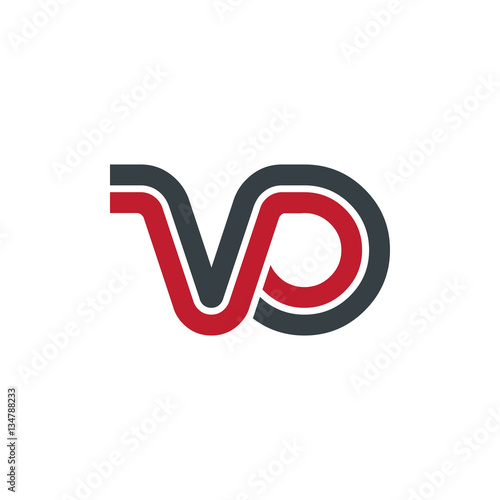 Initial Letter VO Linked Design Logo
