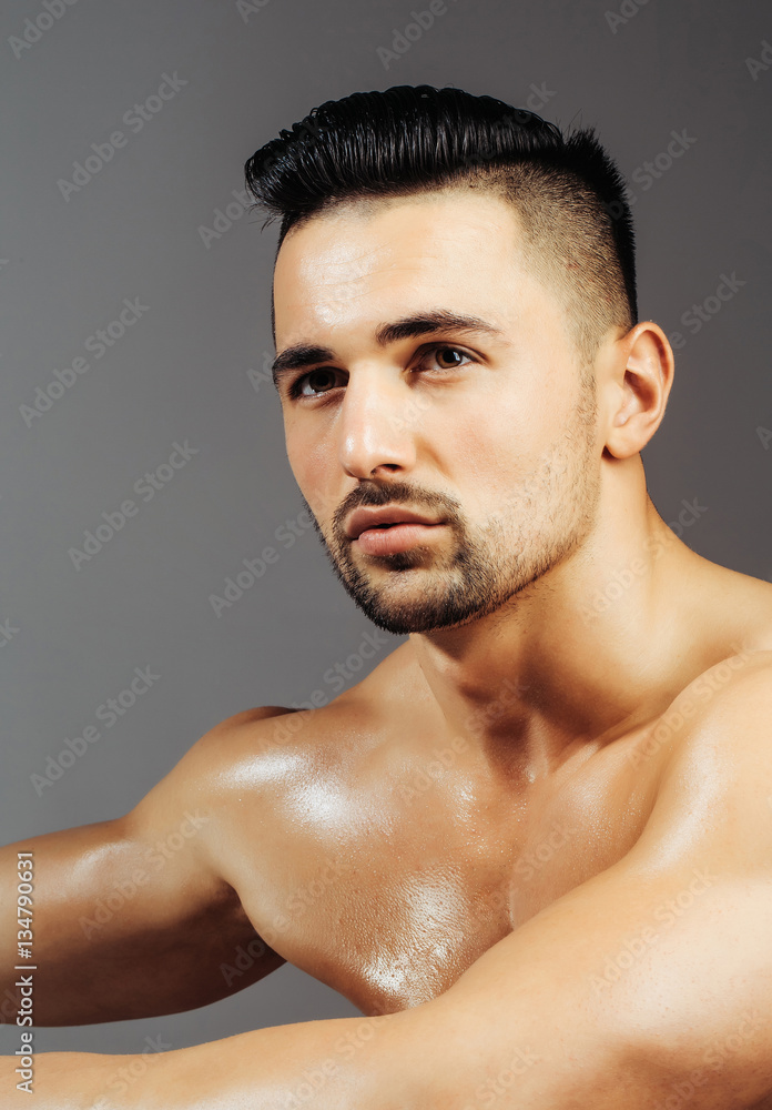 Handsome man or muscular macho Handsome man or muscular macho