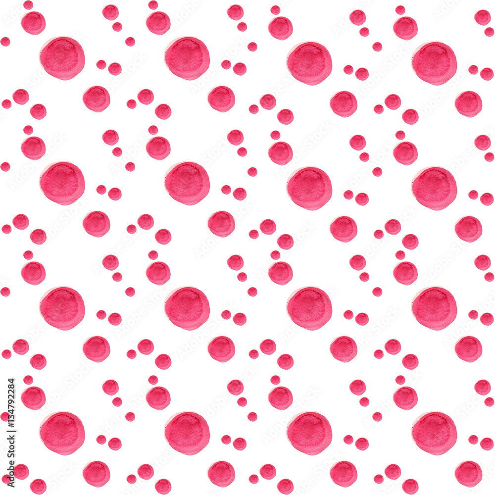 Abstract pattern with of watercolor circles in shades pink and white. Hand drawn polka dot. Texture for textile, wrapping paper, greeting card, invitation, wallpaper Abstract pattern with of watercolor circles in shades pink and white. Hand drawn polka dot. Texture for textile, wrapping paper, greeting card, invitation, wallpaper
