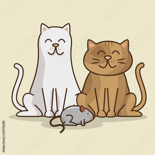 group animals pet shop vector illustration design