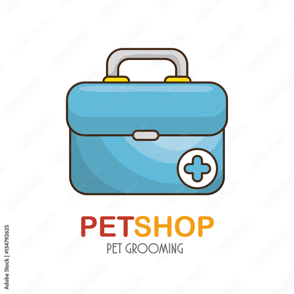 medical kit pet shop icon vector illustration design medical kit pet shop icon vector illustration design