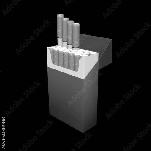 3d illustration of cigarette package