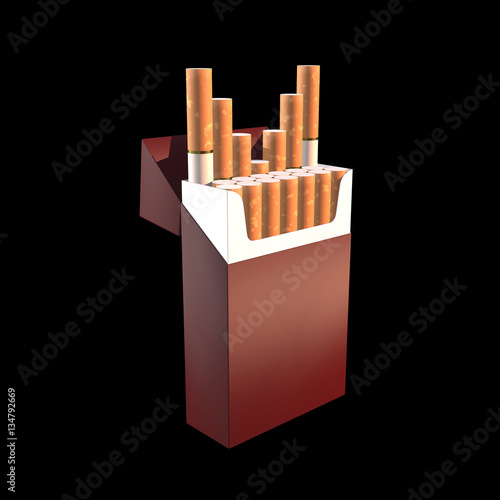 3d illustration of cigarette package