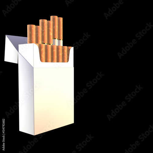 3d illustration of cigarette package