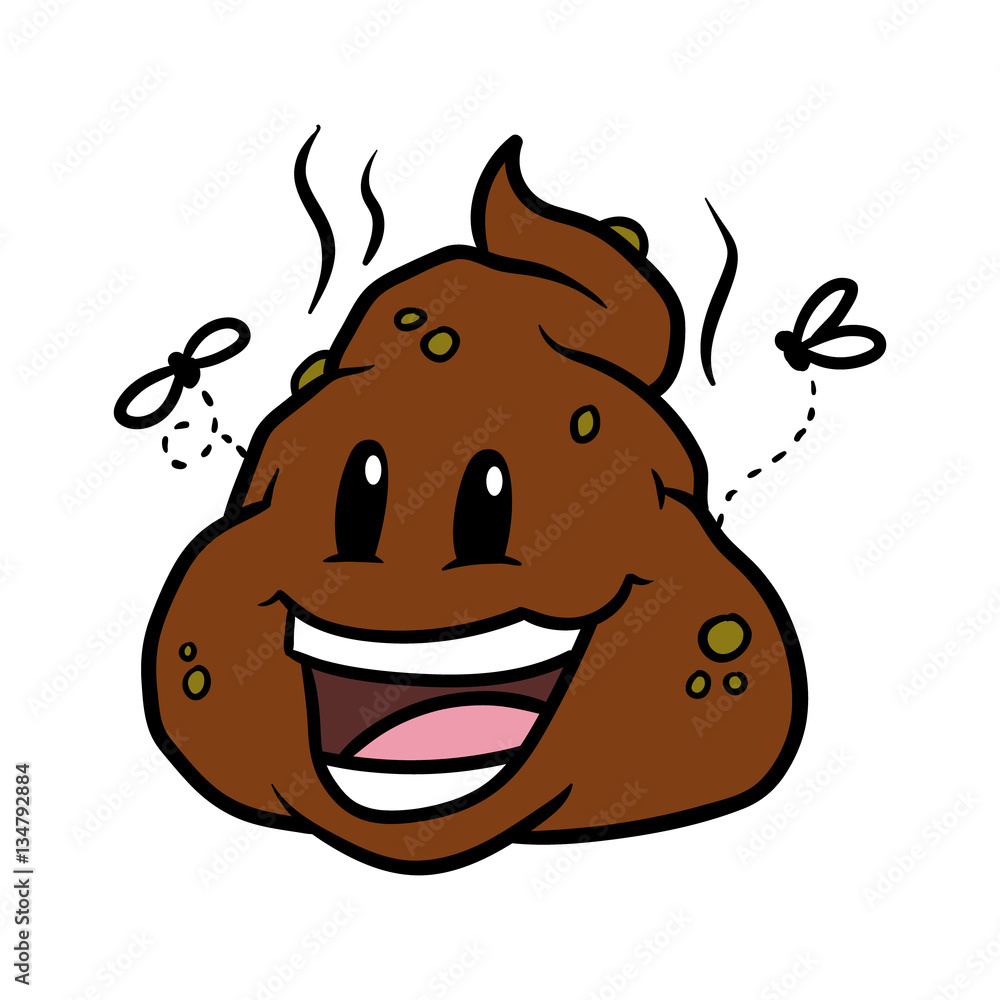 Poop cute cartoon emoji set Royalty Free Vector Image