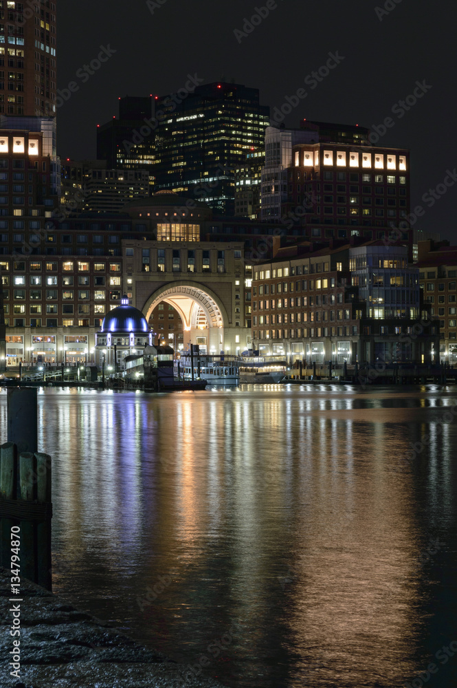 Early morning reflections at Rowes Wharf