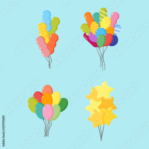 Balloons vector set.