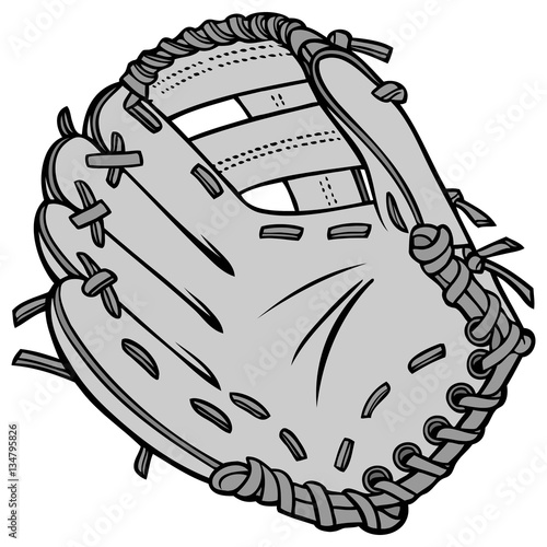 Baseball Glove Illustration
