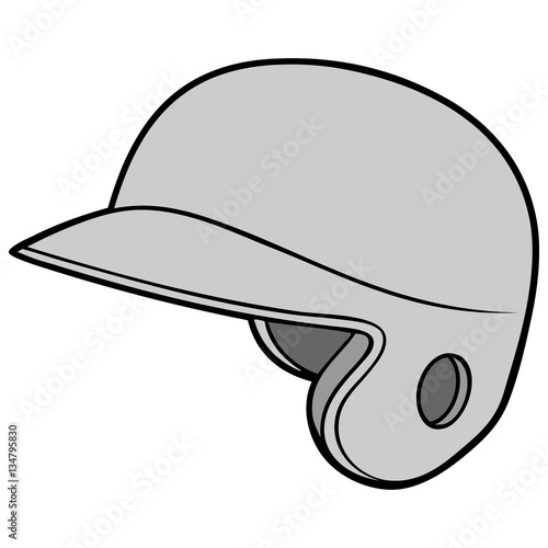 Baseball Helmet Illustration
