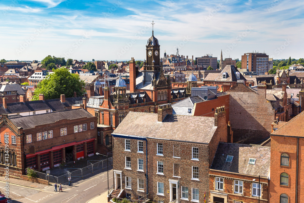 Naklejka premium Panoramic view of York, England