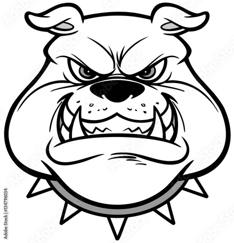 Bulldog Growl Illustration