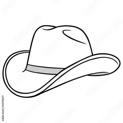 Cowboy Hat Cartoon Illustration