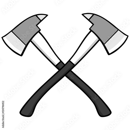 Firefighter Axes Illustration