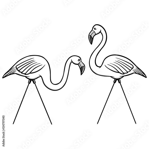 Pink Flamingos Illustration