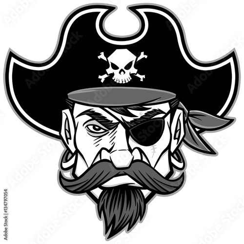 Canvas-taulu Pirate Mascot Illustration