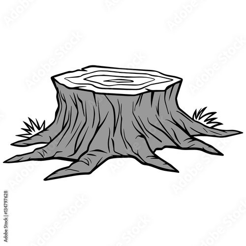 Tree Stump Removal Illustration