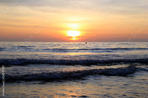 Koh Chang, Thailand. The colorful sunset on the beach. © Nadezhda Zaitceva