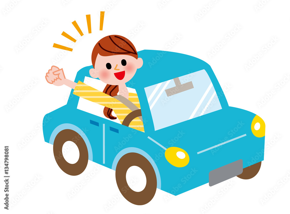運転する女性