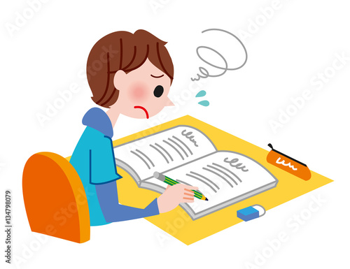 勉強する子供
