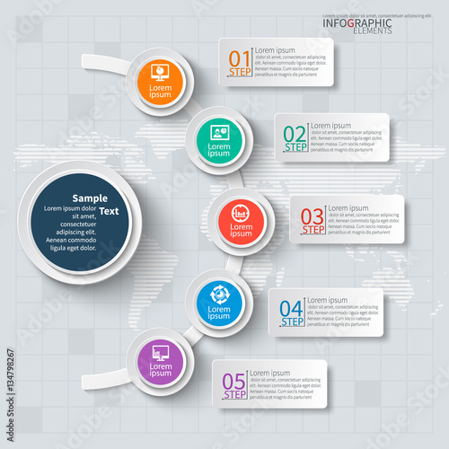 Abstract 3D Paper Infographics