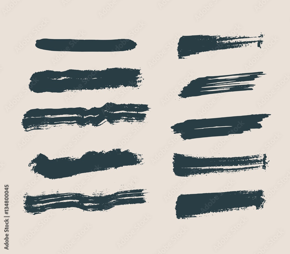 Vector set of grunge artistic brush strokes. Creative design elements. Vector set of grunge artistic brush strokes. Creative design elements.