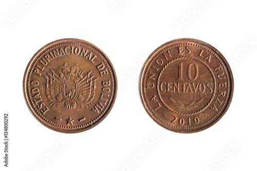 Wallpaper Mural front and back of a bolivian dime Torontodigital.ca