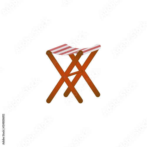 Folding wooden chair in retro design